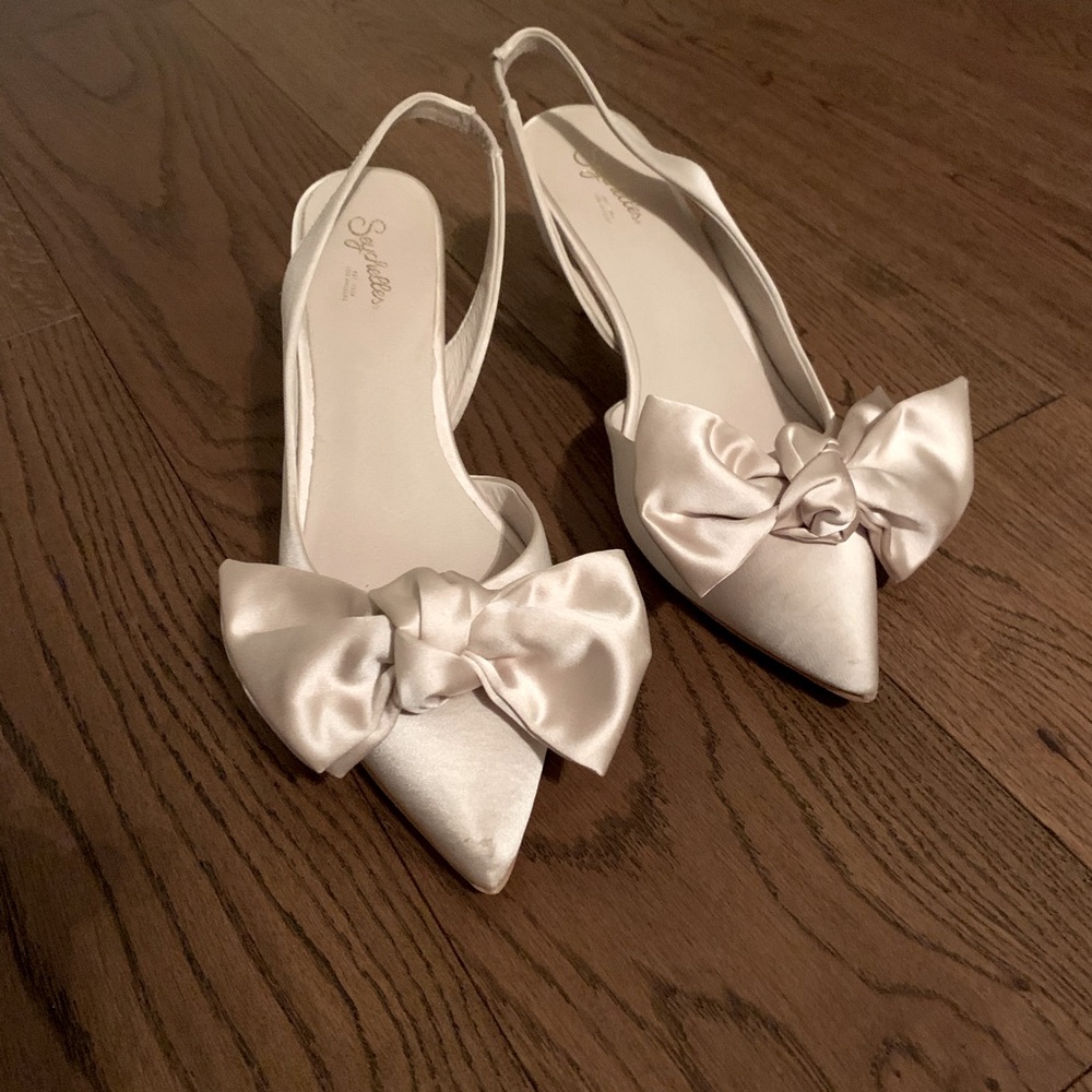 Seychelles Satin Heels with Bow